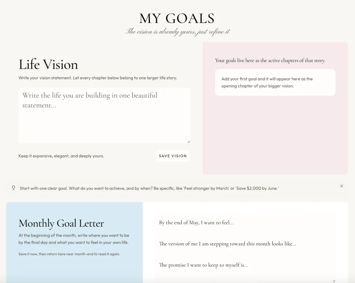 Vision Board & Goals